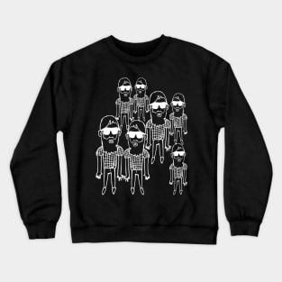 Funny Hipster Beard Guy Repeat Crewneck Sweatshirt